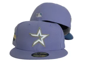 New Era Houston Astros fitted hat blue, purple colorway - 2005 World Series Fitted: New Era’s Lavender Purple Astros Championship Tribute