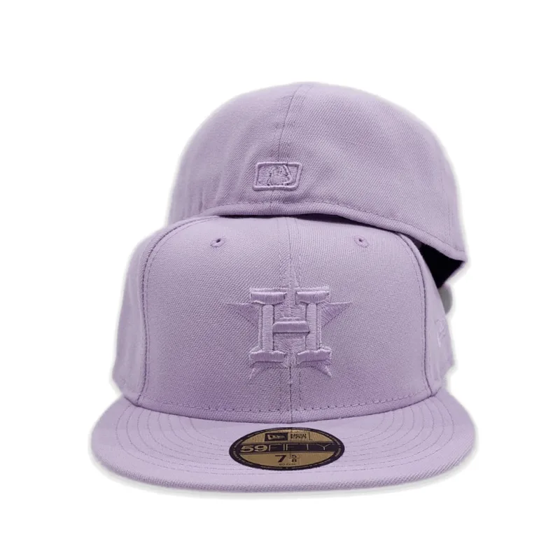 New Era Houston Astros fitted hat gray colorway - New Era Drops Clean Lavender Tonal Astros Fitted in Gray Bottom Colorway