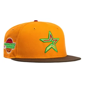 New Era Houston Astros fitted hat Light Orange, Brown colorway - 2005 World Series Fitted: New Era Drops Astros Heartbreak Tribute in Light Orange and Brown