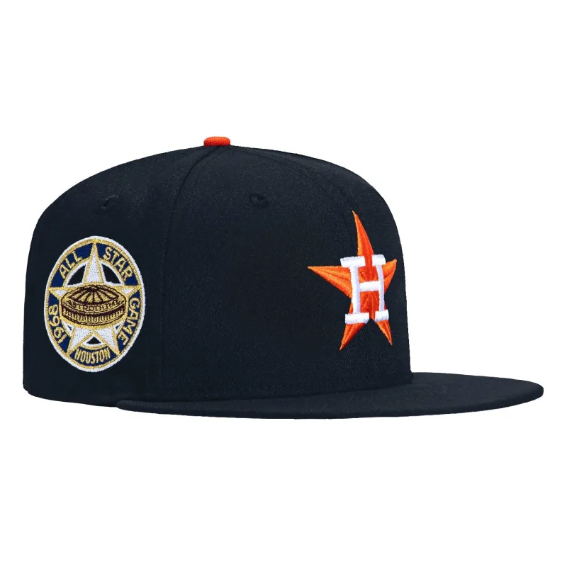 New Era Houston Astros fitted hat Navy colorway - Astrodome History Fitted: New Era Drops 1968 All-Star Game Navy Tribute