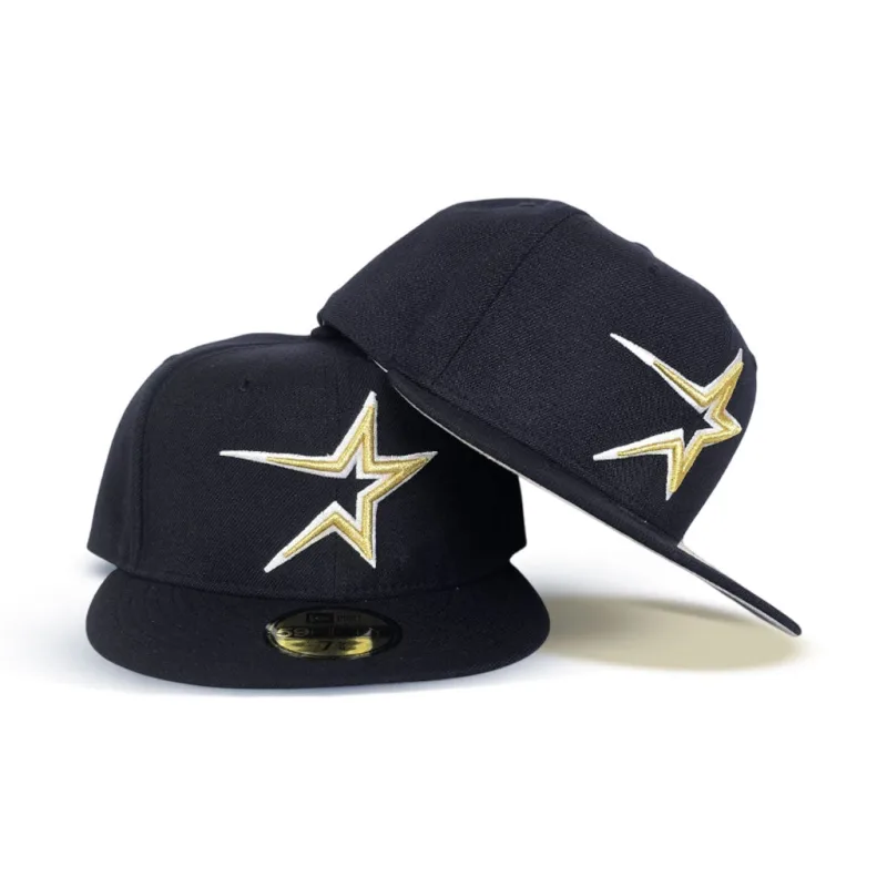 New Era Houston Astros fitted hat navy, gray, blue colorway - New Era Drops Clean Astros Fitted in Navy and Gray Colorway