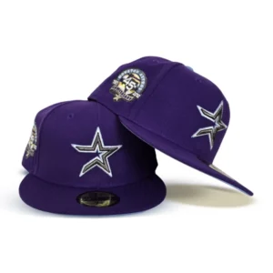 New Era Houston Astros fitted hat blue, purple colorway - 45th Anniversary Fitted: New Era Drops Purple Houston Astros Icy Blue Bottom Tribute