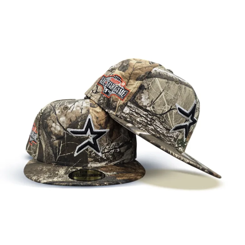 New Era Houston Astros fitted hat gray, real tree colorway - 2004 All-Star Game Fitted: New Era Drops Real Tree Astros Tribute with Historic Side Patch