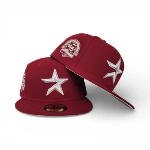 New Era Houston Astros fitted hat gray, red, pink colorway - 45th Anniversary Fitted: New Era Celebrates Astros History with Valentine’s Day Twist