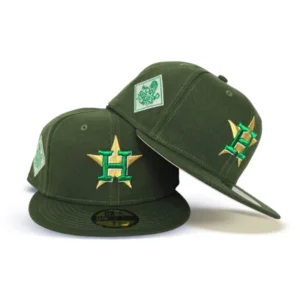 New Era Houston Astros fitted hat green, pink colorway - 2017 World Series Fitted: New Era’s Glow-In-The-Dark Astros Championship Tribute