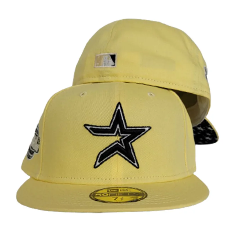 New Era Houston Astros fitted hat yellow colorway - 2005 World Series Fitted: New Era’s Soft Yellow Astros Championship Tribute