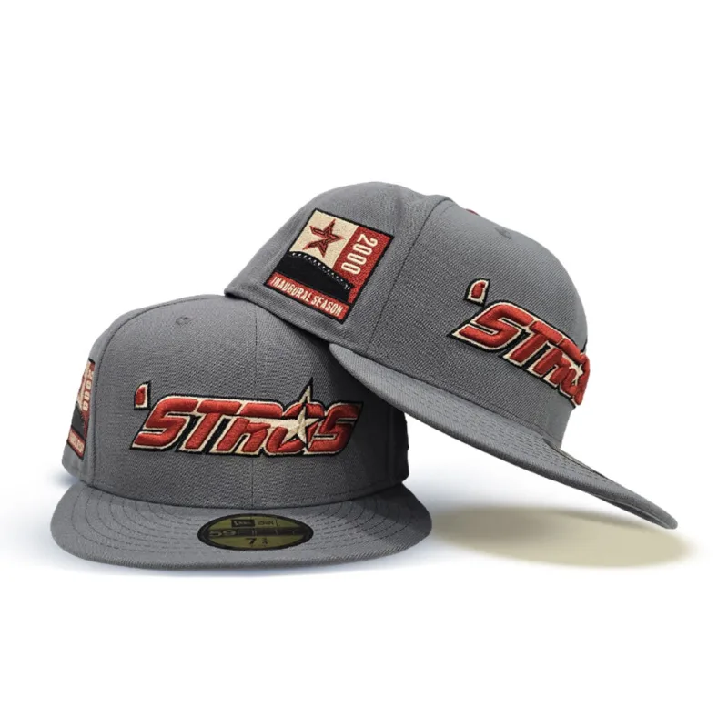 New Era Houston Astros fitted hat gray colorway - 2000 Inaugural Season Fitted: New Era Drops Storm Gray Astros Tribute