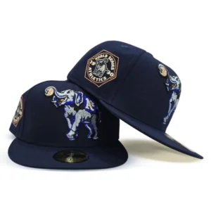 New Era Oakland Athletics fitted hat black, navy, blue, green colorway - 1930 World Series Fitted: New Era Honors Philadelphia Athletics Championship Legacy