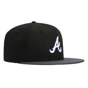 New Era Atlanta Braves fitted hat Black, Graphite colorway - New Era Drops Clean Atlanta Braves Fitted in Black and Graphite