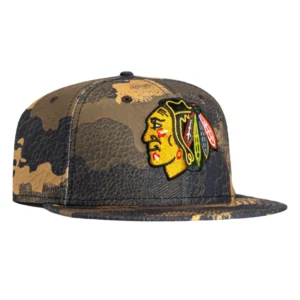 New Era Chicago Blackhawks fitted hat Brown colorway - New Era Drops Sleek Blackhawks Fitted in Brown Camo Skin