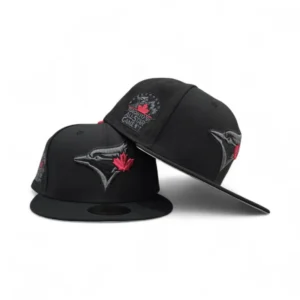 New Era Toronto Blue Jays fitted hat black, gray, red, blue colorway - 1991 All-Star Game Fitted: New Era Drops Toronto Blue Jays SkyDome Classic Tribute