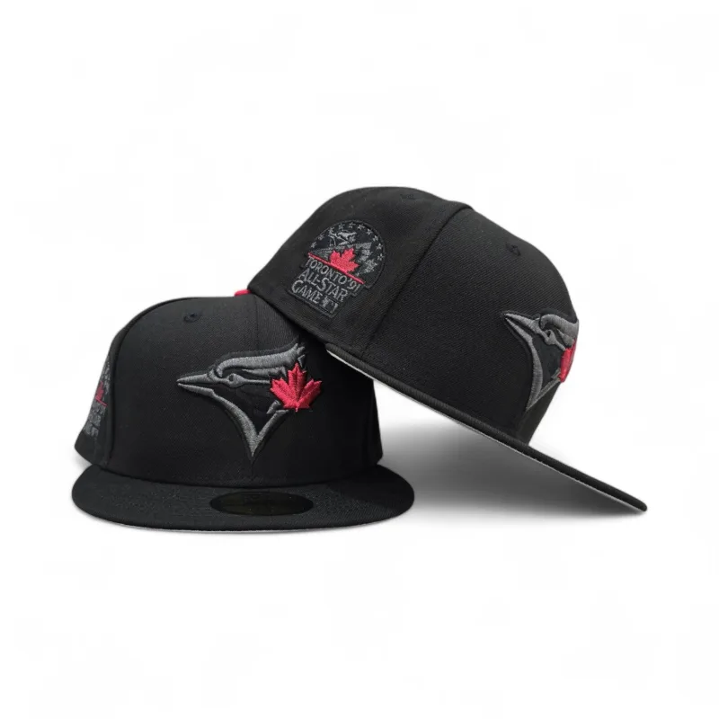 New Era Toronto Blue Jays fitted hat black, gray, red, blue colorway - 1991 All-Star Game Fitted: New Era Drops Toronto Blue Jays SkyDome Classic Tribute
