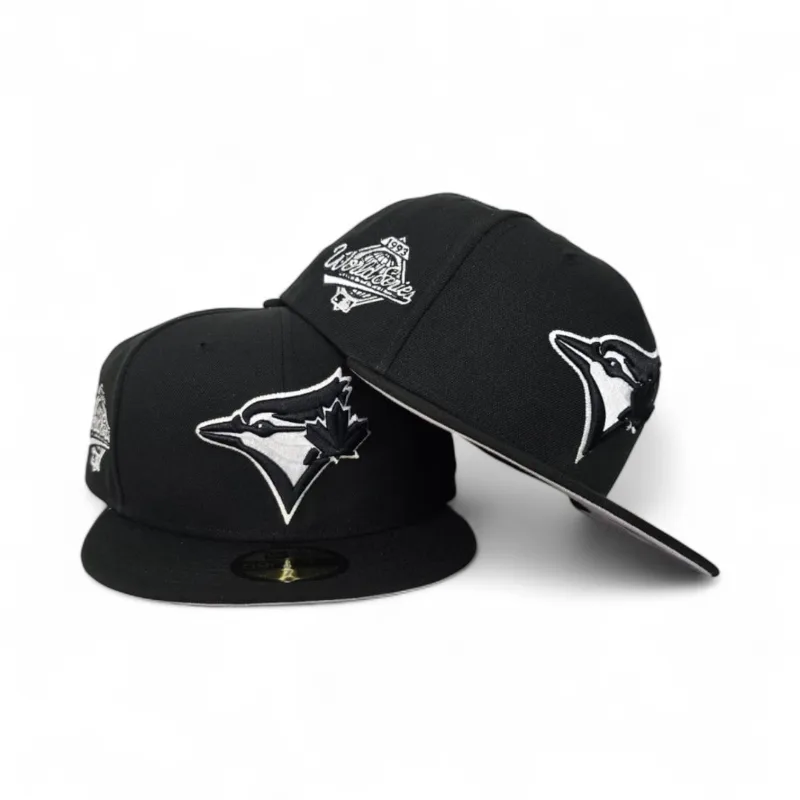 New Era Toronto Blue Jays fitted hat black, gray, blue colorway - 1993 World Series Fitted: New Era’s Blue Jays Championship Tribute Drops at Exclusive Fitted
