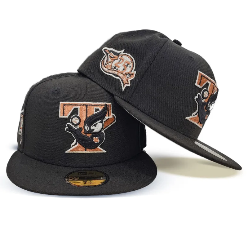 New Era Toronto Blue Jays fitted hat black, gray, blue colorway - Blue Jays 25th Anniversary Fitted: New Era Drops Milestone Celebration Cap