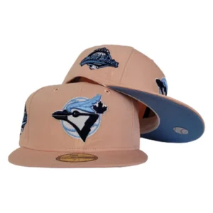 New Era Toronto Blue Jays fitted hat blue colorway - 1993 World Series Fitted: New Era’s Blush Blue Jays Championship Tribute