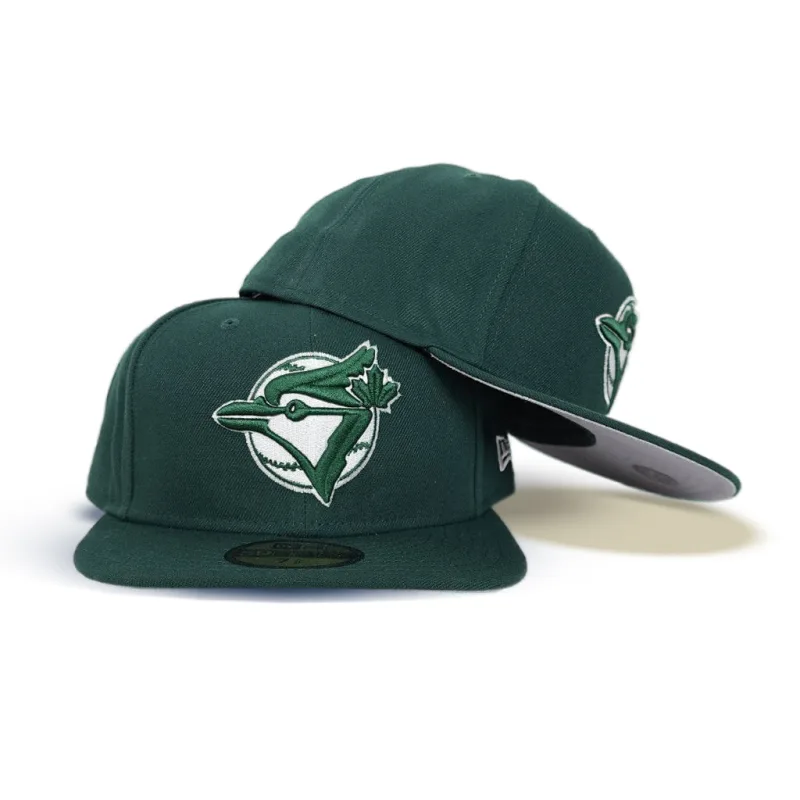 New Era Toronto Blue Jays fitted hat gray, blue, green colorway - New Era Drops Clean Blue Jays Fitted in Dark Green and Gray
