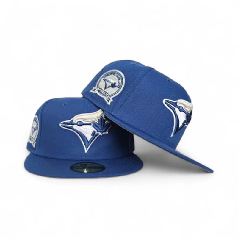 New Era Toronto Blue Jays fitted hat black, gray, red, blue, gold colorway - Blue Jays Drop Anniversary Fitted with 40th Season Side Patch