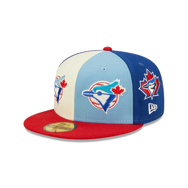 New Era Toronto Blue Jays fitted hat blue, green colorway - Blue Jays Green Bottom Logo Pinwheel Fitted Brings Fresh Energy to Toronto Fans