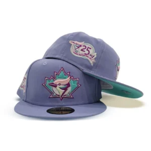 New Era Toronto Blue Jays fitted hat blue, teal colorway - Blue Jays 25th Anniversary Fitted: New Era Drops Lavender Tribute to Toronto’s Quarter Century