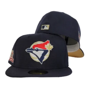 New Era Toronto Blue Jays fitted hat navy, blue, gold colorway - Blue Jays 10th Anniversary Fitted: New Era Celebrates Toronto’s Milestone Season