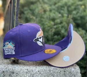 New Era Toronto Blue Jays fitted hat blue, purple, tan colorway - 1991 All-Star Game Fitted: New Era’s Purple Blue Jays Tribute Celebrates Toronto’s Midsummer Classic