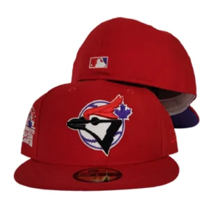 New Era Toronto Blue Jays fitted hat red, blue, purple colorway - 1991 All-Star Game Fitted: New Era Drops Toronto Blue Jays Commemorative 59FIFTY