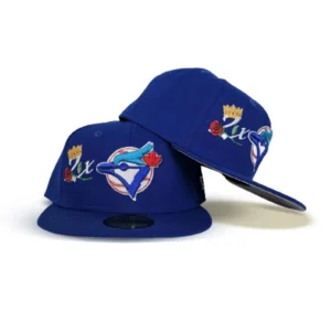 New Era Toronto Blue Jays fitted hat blue, royal colorway - New Era Drops Royal Blue Blue Jays Fitted with 2X World Series Champions Crown