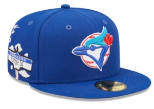 New Era Toronto Blue Jays fitted hat gray, blue, royal colorway - New Era Drops Clean Blue Jays Fitted with Cloud Icons Twist