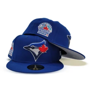 New Era Toronto Blue Jays fitted hat grey, gray, blue, royal colorway - 1991 All-Star Game Fitted: New Era Honors Toronto’s Historic Midsummer Classic