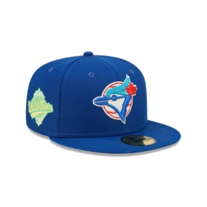 New Era Toronto Blue Jays fitted hat blue, yellow, royal colorway - 1992 World Series Fitted: New Era’s Royal Blue Jays Championship Tribute with Citrus Pop