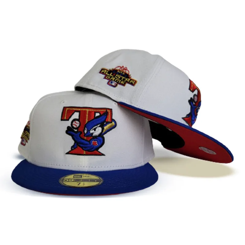 New Era Toronto Blue Jays fitted hat white, red, blue colorway - 2003 All-Star Game Fitted: New Era Drops White Blue Jays Commemorative Cap
