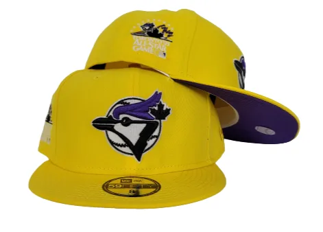 New Era Toronto Blue Jays fitted hat blue, purple, yellow colorway - 1991 All-Star Game Fitted: New Era Drops Blue Jays Tribute in Bold Purple and Yellow