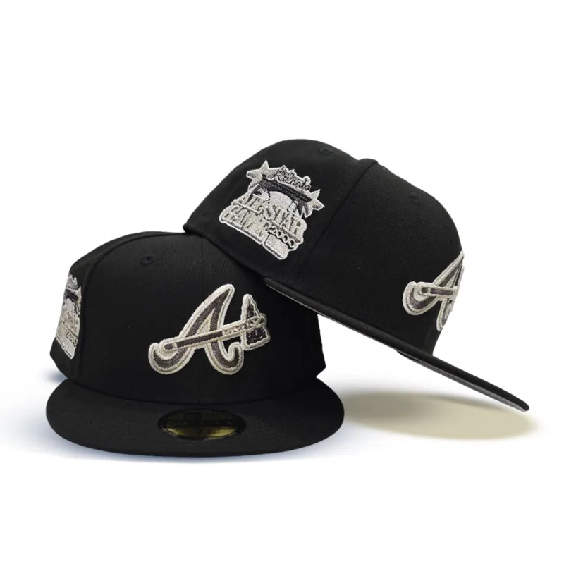 New Era Atlanta Braves fitted hat black, gray colorway - 2000 All-Star Fitted: New Era Drops Black Atlanta Braves Commemorative 59FIFTY