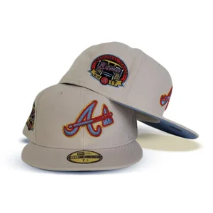 New Era Atlanta Braves fitted hat blue, cream colorway - 2000 All-Star Game Fitted: New Era Drops Cream Atlanta Braves Commemorative
