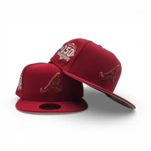New Era Atlanta Braves fitted hat gray, red colorway - Atlanta Braves 150th Anniversary Fitted: New Era Celebrates Baseball’s Oldest Franchise