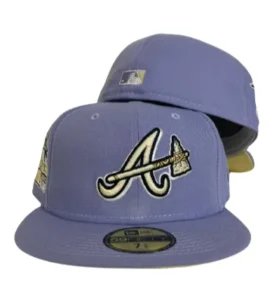 New Era Atlanta Braves fitted hat purple, yellow colorway - 2000 All-Star Game Fitted: New Era Drops Lavender Purple Braves Tribute