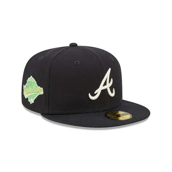 New Era Atlanta Braves fitted hat navy, blue, green colorway - 1995 World Series Fitted: New Era’s Navy Braves Championship Tribute