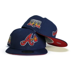 New Era Atlanta Braves fitted hat navy, red, blue colorway - SunTrust Park Inaugural Season Fitted: New Era Celebrates Braves’ Historic Stadium Move