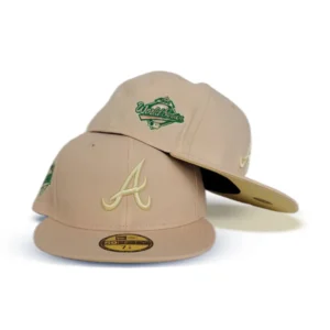 New Era Atlanta Braves fitted hat yellow colorway - 1995 World Series Fitted: New Era’s Peach Atlanta Braves Championship Tribute