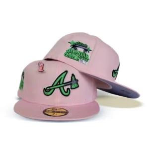 New Era Atlanta Braves fitted hat pink colorway - 2000 All-Star Game Fitted: New Era Drops Pink Atlanta Braves Patrick with Lavender Bottom