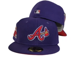 New Era Atlanta Braves fitted hat red, purple colorway - 2000 All-Star Game Fitted: New Era Drops Purple Braves Turner Field Tribute