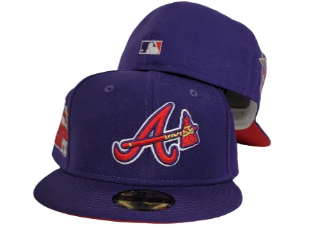 New Era Atlanta Braves fitted hat red, purple colorway - 2000 All-Star Game Fitted: New Era Drops Purple Braves Turner Field Tribute