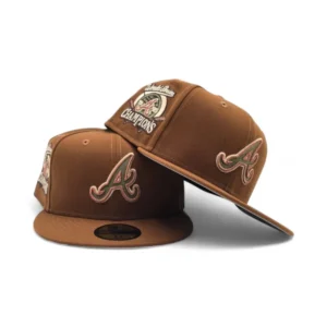 New Era Atlanta Braves fitted hat gray colorway - 1995 World Series Champions Fitted: New Era’s Toasted Peanut Braves Tribute