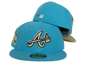 New Era Atlanta Braves fitted hat blue, yellow colorway - 2000 All-Star Game Fitted: New Era Drops Vice Blue Braves Commemorative