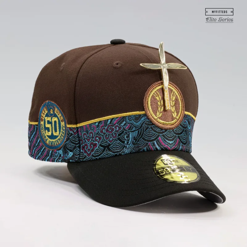 New Era Milwaukee Brewers fitted hat - Brewers 50th Anniversary Fitted: New Era Celebrates Milwaukee’s Golden Milestone with Genzo’s Pinwheel Elite Series
