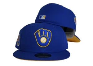 New Era Milwaukee Brewers fitted hat blue, royal colorway - 1973 All-Star Game Fitted: New Era Honors Milwaukee’s Midsummer Classic with Royal Blue 59FIFTY