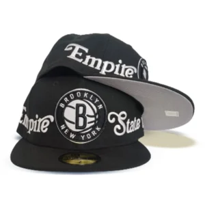 New Era Brooklyn Nets fitted hat black, gray colorway - New Era Drops Clean Brooklyn Nets Fitted with Empire State Nickname