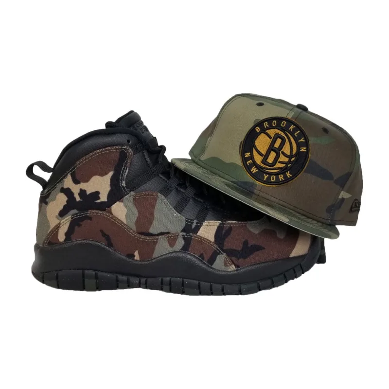 New Era Brooklyn Nets fitted hat - New Era Brooklyn Nets Fitted Perfectly Matches Your Jordan 10 Desert Camo