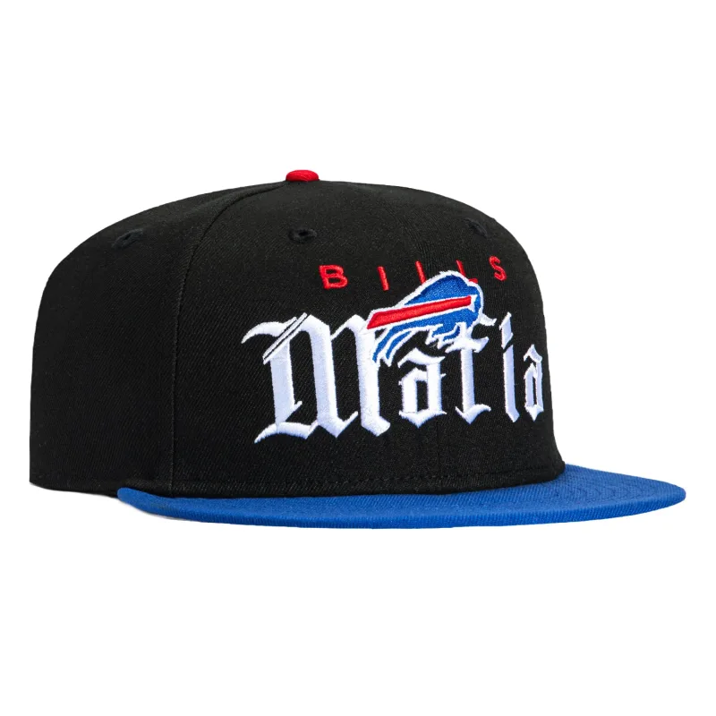 New Era Buffalo Bills fitted hat Black, Royal colorway - New Era Buffalo Bills Old English Fitted Brings Bills Mafia Style