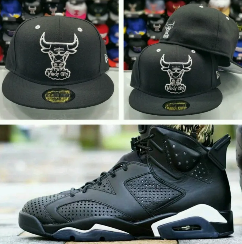 New Era Chicago Bulls fitted hat black colorway - New Era Drops Clean Bulls Fitted to Match Jordan 6 Black Cat
